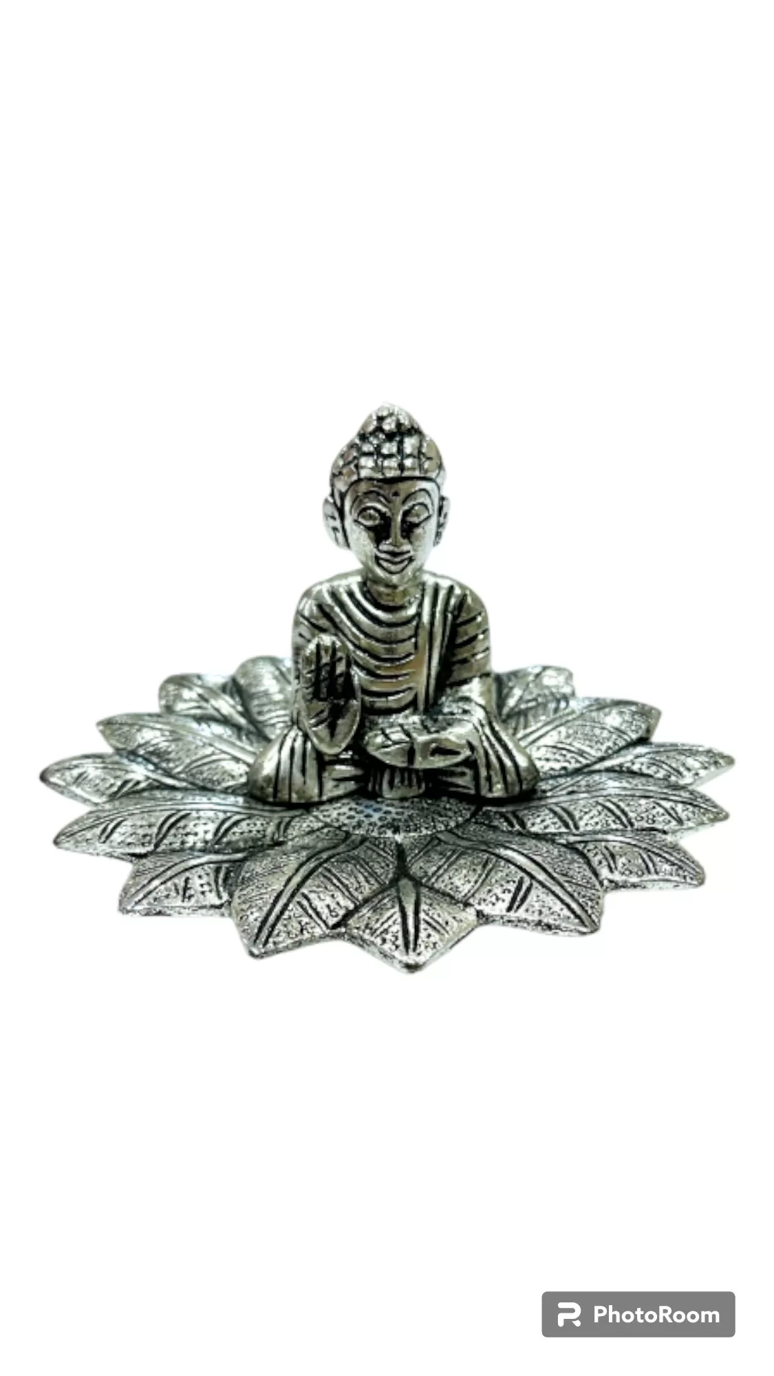 Aluminum Incense Burner - Buddha on Flower