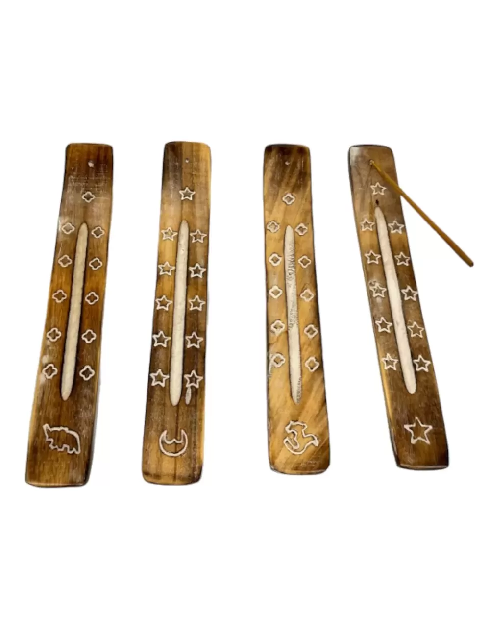 Wooden Flat Ash Catcher - Carved Prints - Assorted Prints