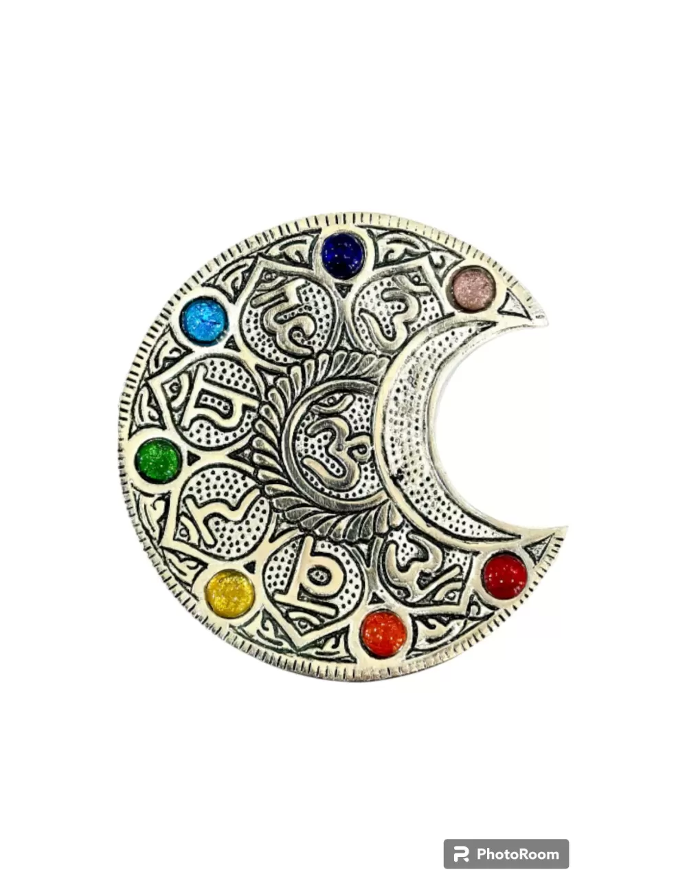 Aluminum Incense Burner - With 7 Chakra Beads