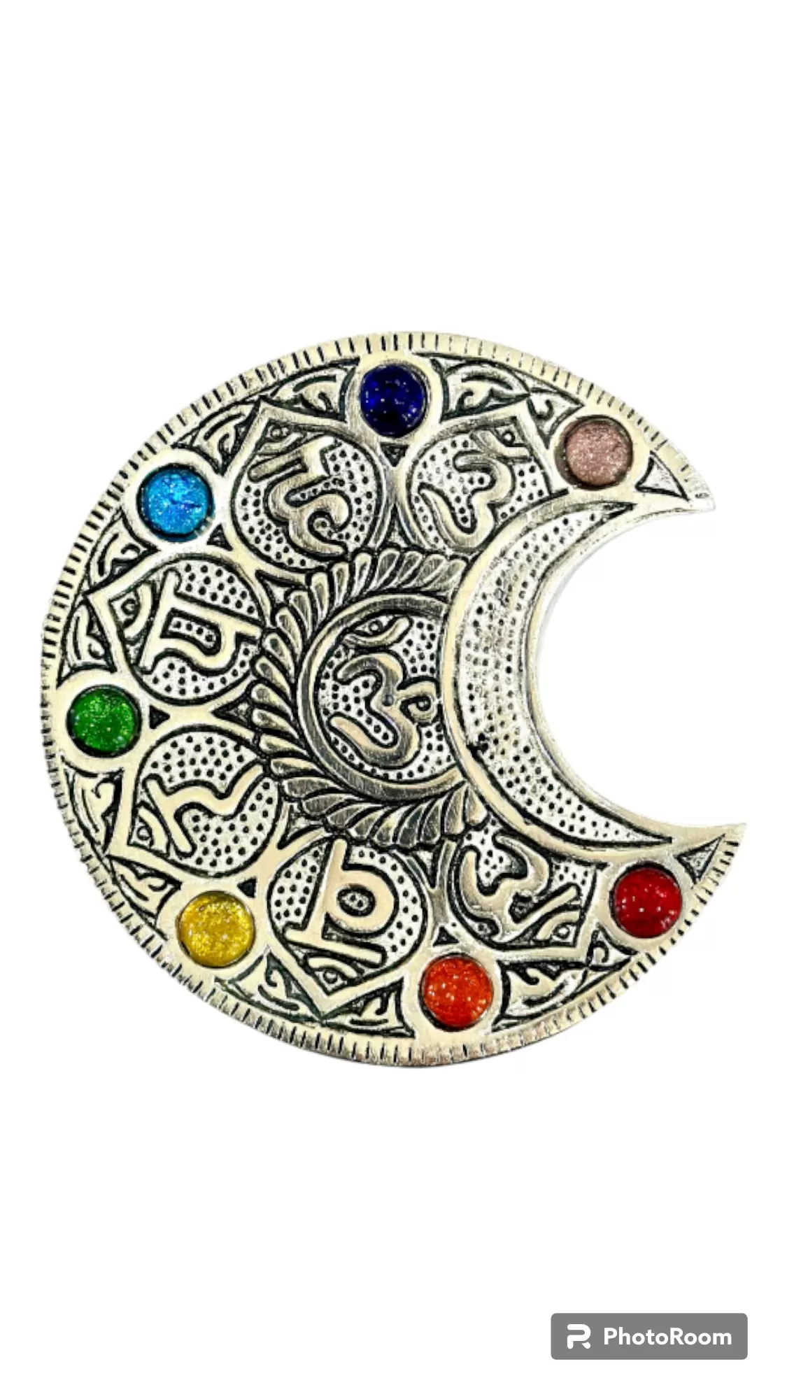 Aluminum Incense Burner - With 7 Chakra Beads