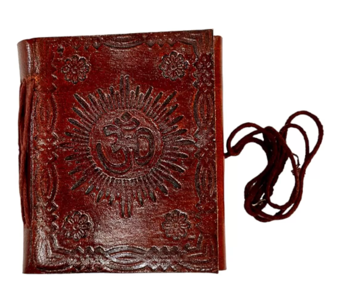 RLD-6 : Embossed Leather Tie-Up Diary : 8X10 cms