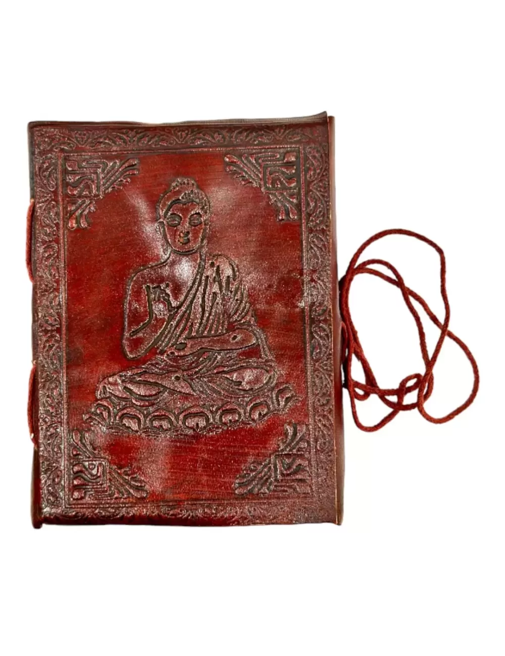 RLD-7 : Embossed Leather Tie-Up Diary : 9X13 cms