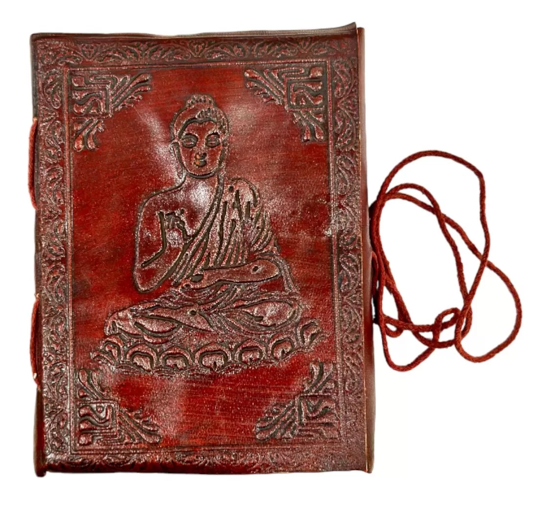 RLD-7 : Embossed Leather Tie-Up Diary : 9X13 cms
