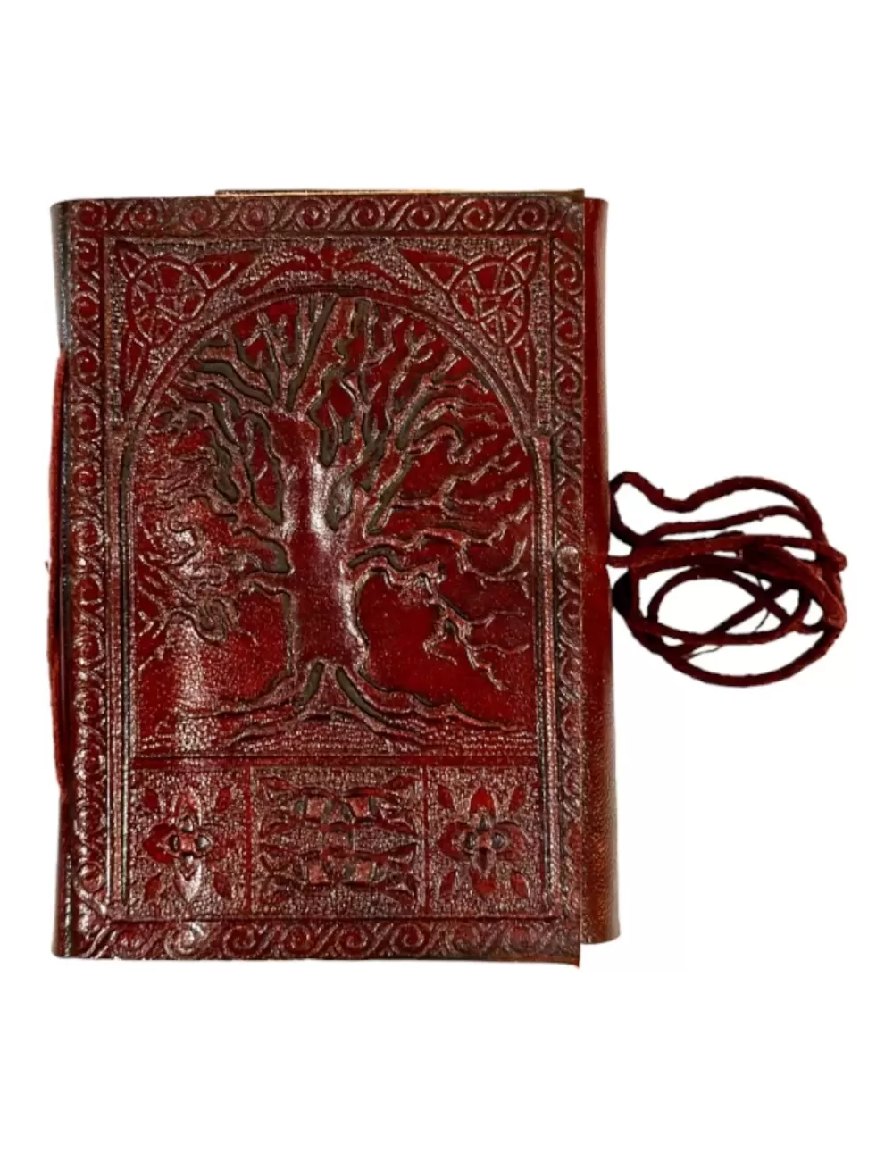 RLD-9 : Embossed Leather Tie-Up Diary : 13X17 cms