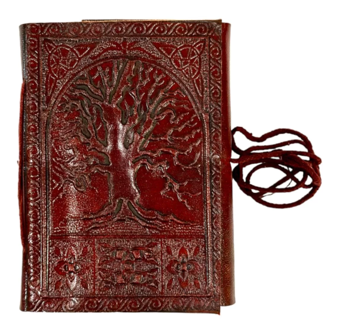 RLD-9 : Embossed Leather Tie-Up Diary : 13X17 cms