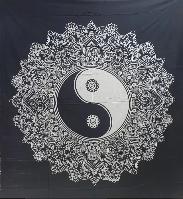 Black & White Ying Yang Single Bedsheet