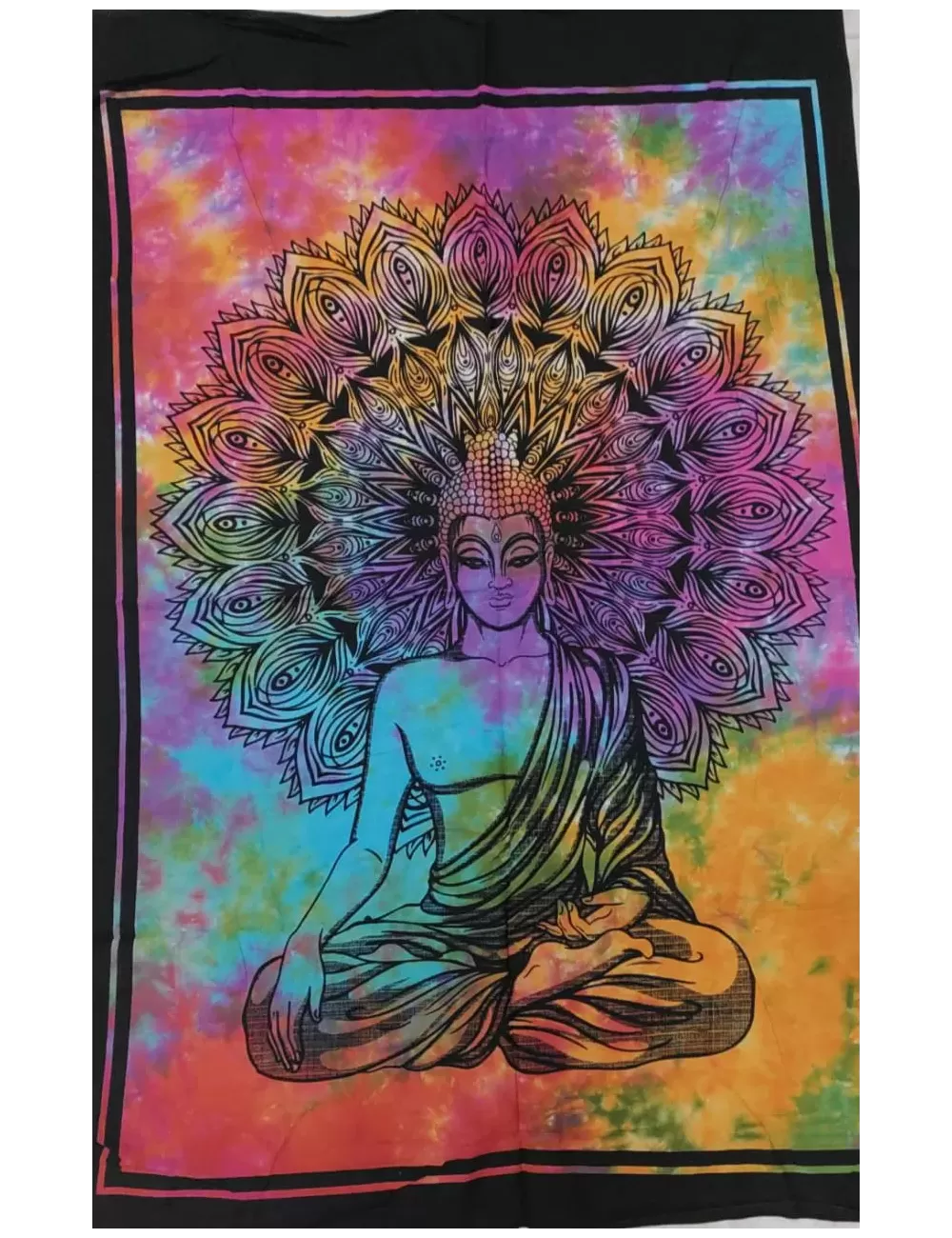 Tie Dye Multi Halo Buddha - Wall Hanging