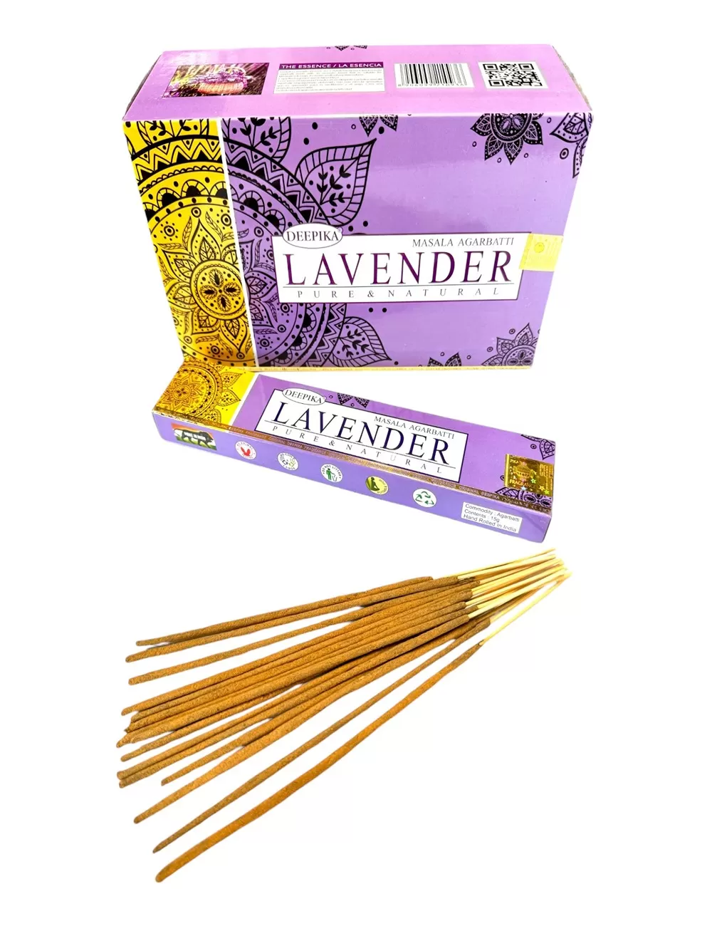 Deepika - Lavender Incense - 12 Packets Of 15 gms Each