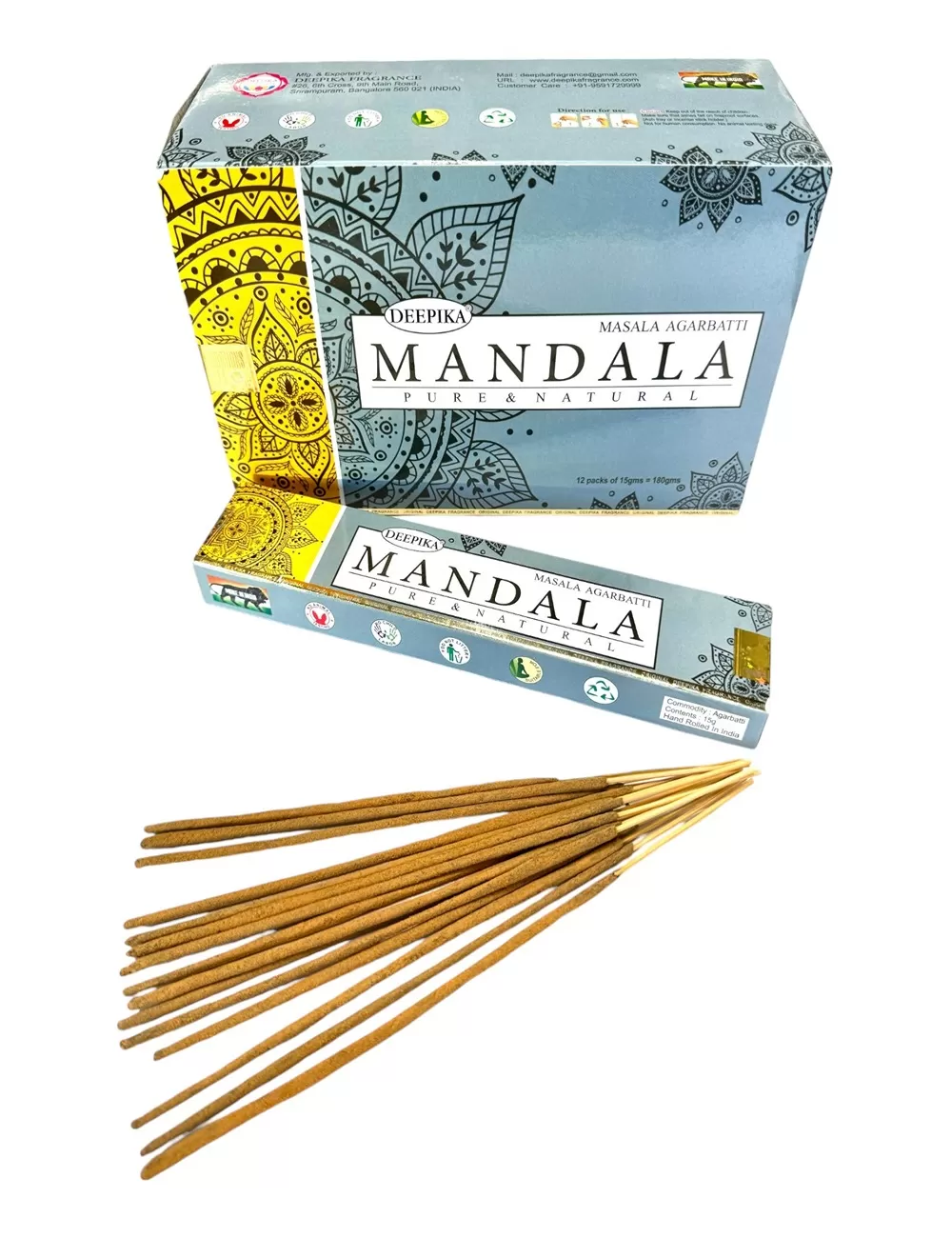 Deepika - Mandala Incense - 12 Packets Of 15 gms Each