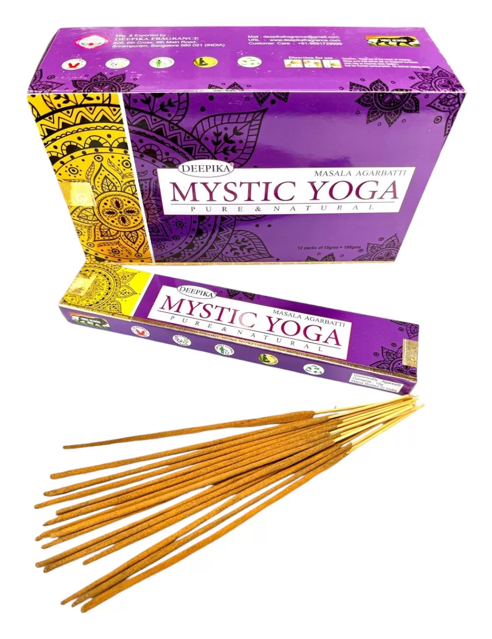 Deepika - Mystic Yoga Incense - 12 Packets Of 15 gms Each