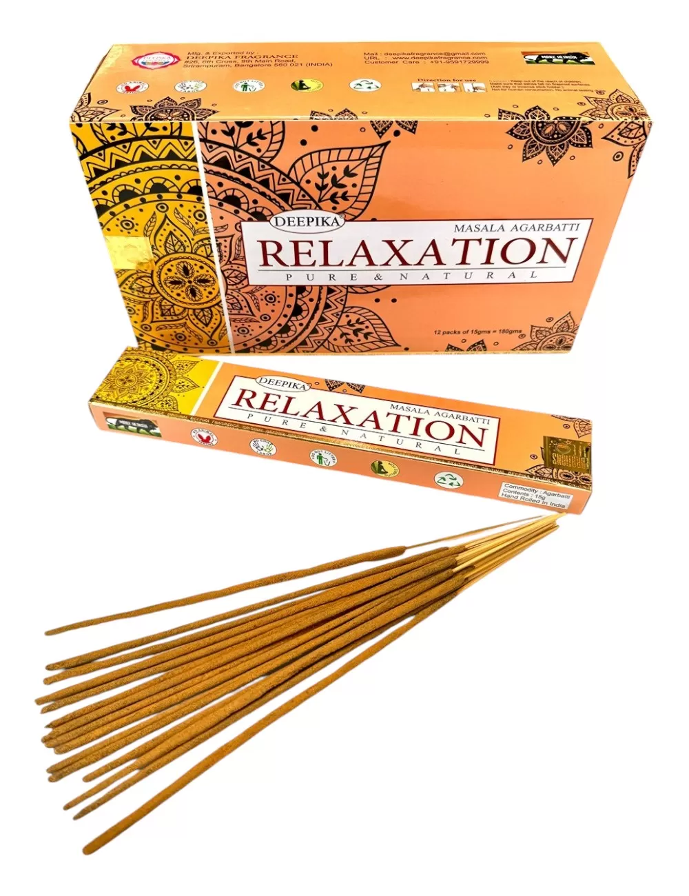 Deepika - Relaxation Incense - 12 Packets Of 15 gms Each