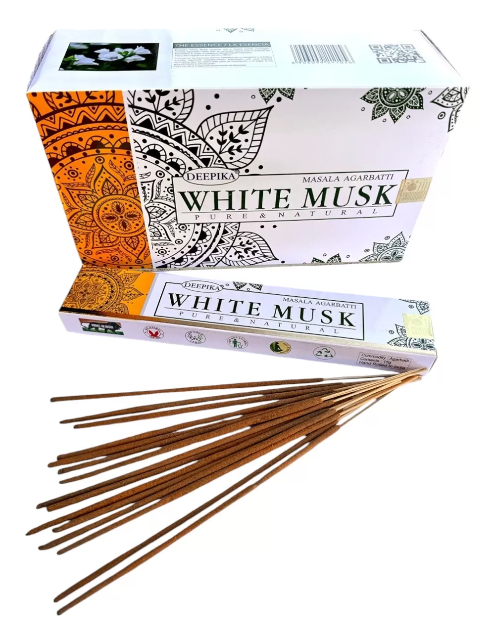 Deepika - White Musk Incense - 12 Packets Of 15 gms Each