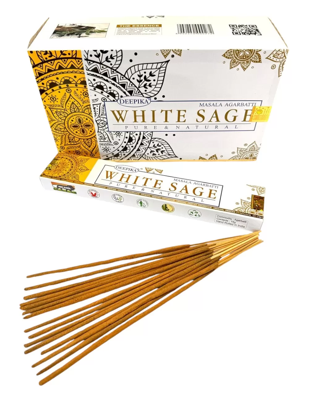 Deepika - White Sage Incense - 12 Packets Of 15 gms Each