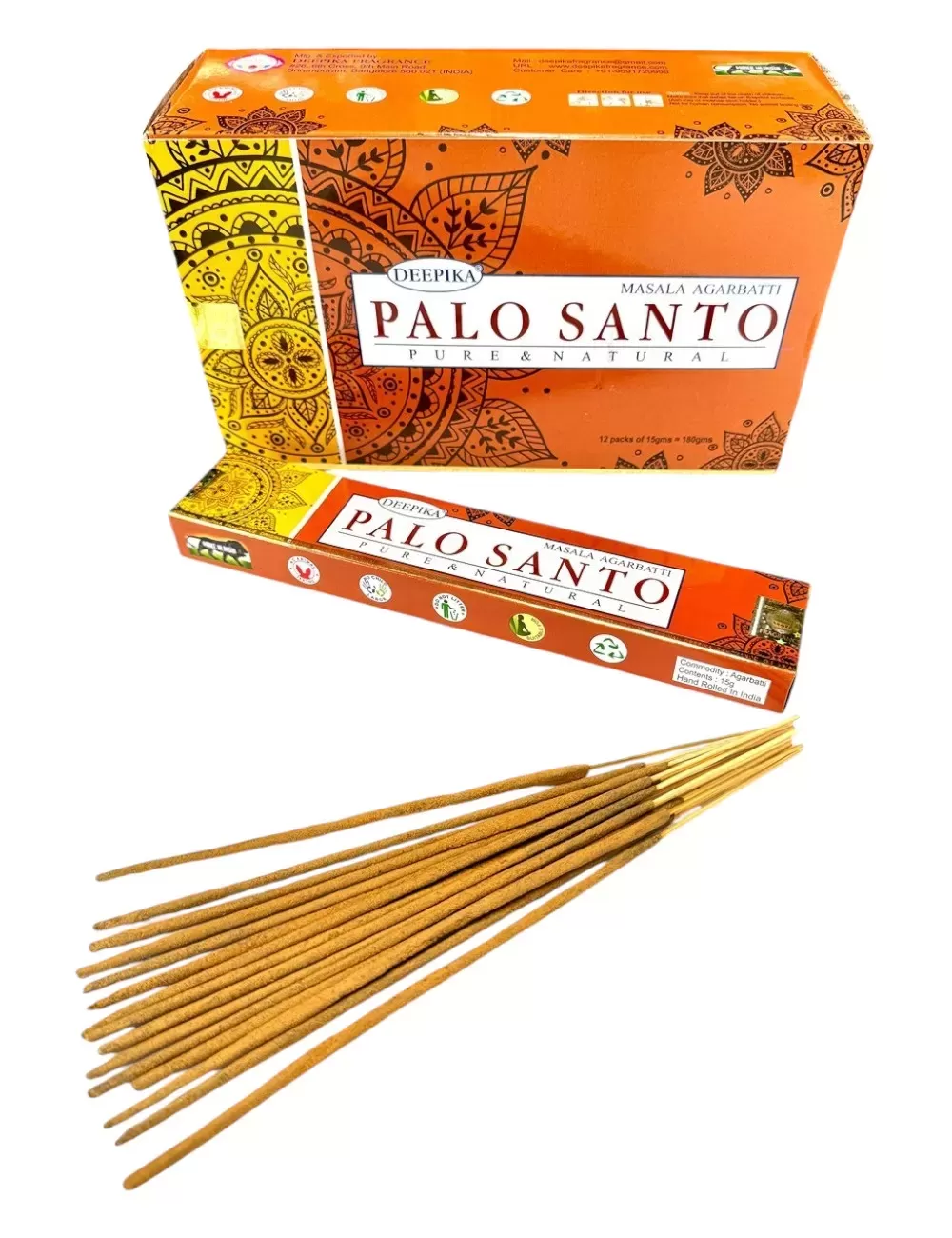 Deepika - Palo Santo Incense - 12 Packets Of 15 gms Each