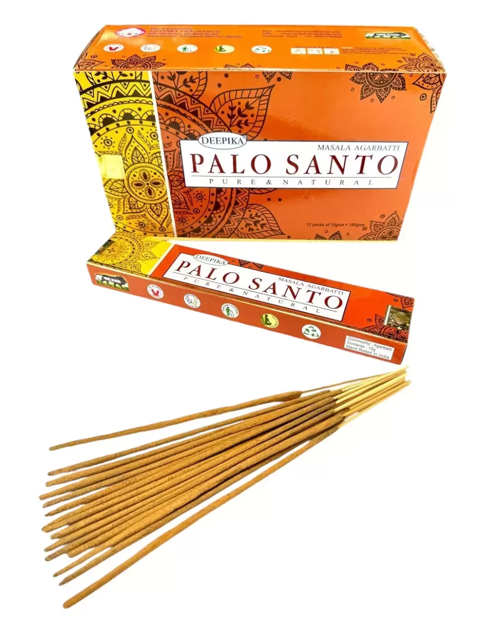 Deepika - Palo Santo Incense - 12 Packets Of 15 gms Each