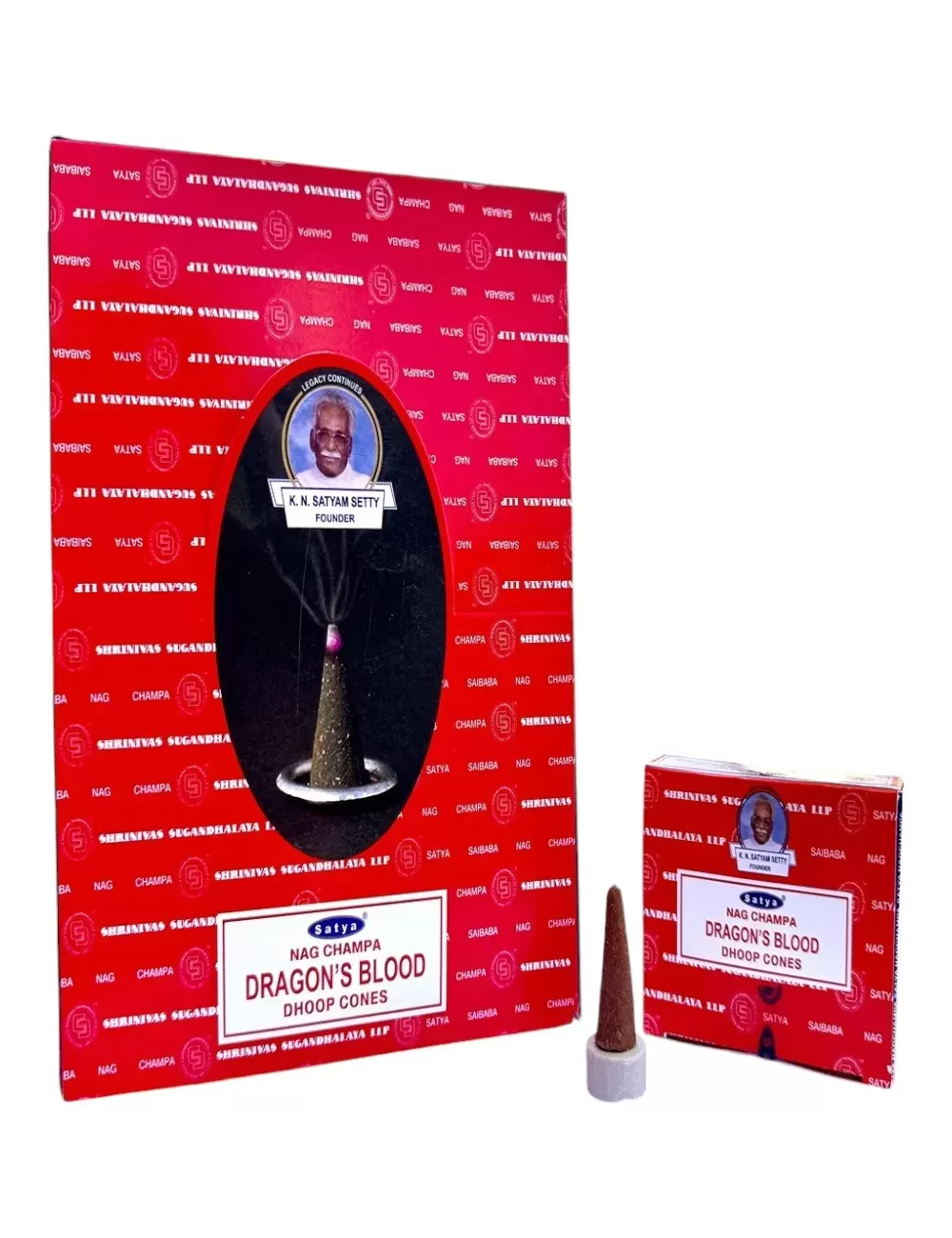 SC-3 : Satya - Dragon Blood Masala Dhoop Cones - 12 Packets Of 12 Cones and 1 Stand Each