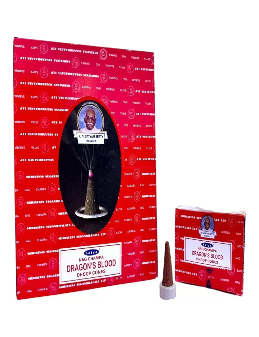 SC-3 : Satya - Dragon Blood Masala Dhoop Cones - 12 Packets Of 12 Cones and 1 Stand Each