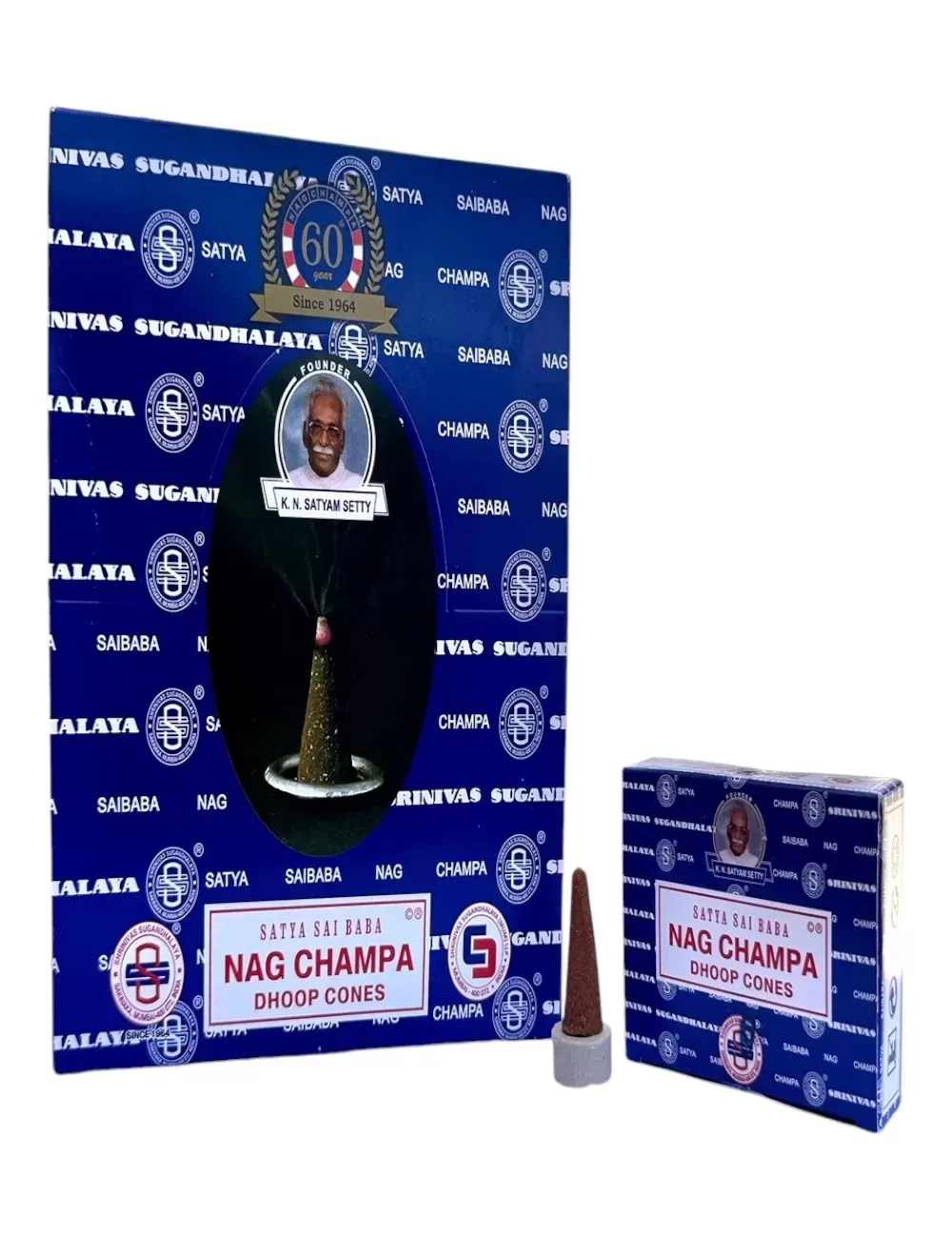 SC-6 : Satya - Nag Champa Masala Dhoop Cones - 12 Packets Of 12 Cones and 1 Stand Each