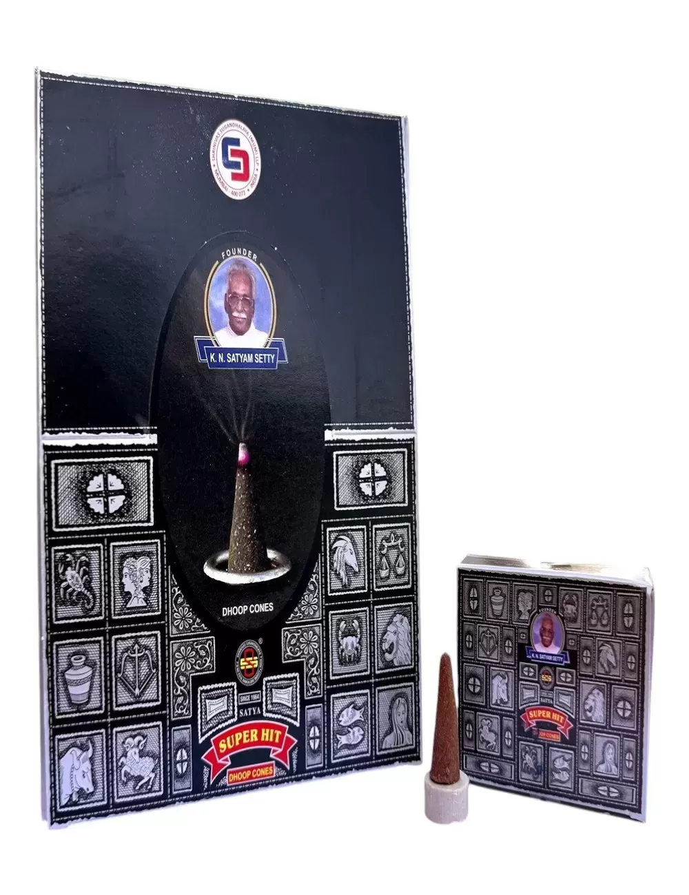 SC-5 : Satya - Superhit Masala Dhoop Cones - 12 Packets Of 12 Cones and 1 Stand Each
