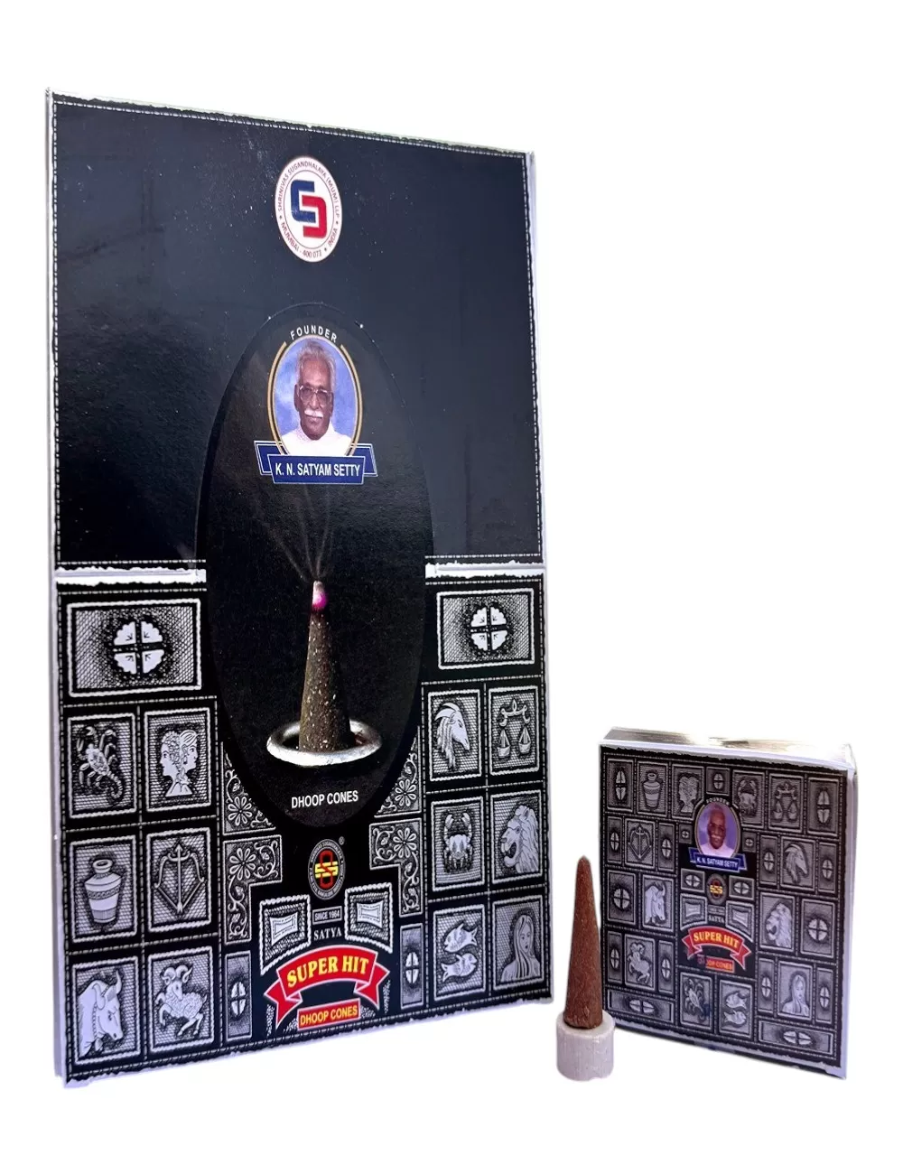 SC-5 : Satya - Superhit Masala Dhoop Cones - 12 Packets Of 12 Cones and 1 Stand Each
