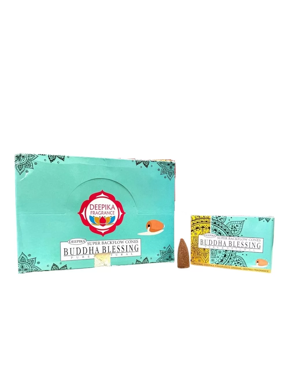 DBC-3 : Deepika Buddha Blessing Super Backflow Dhoop Cones - 12 Packets Of 10 Cones Each
