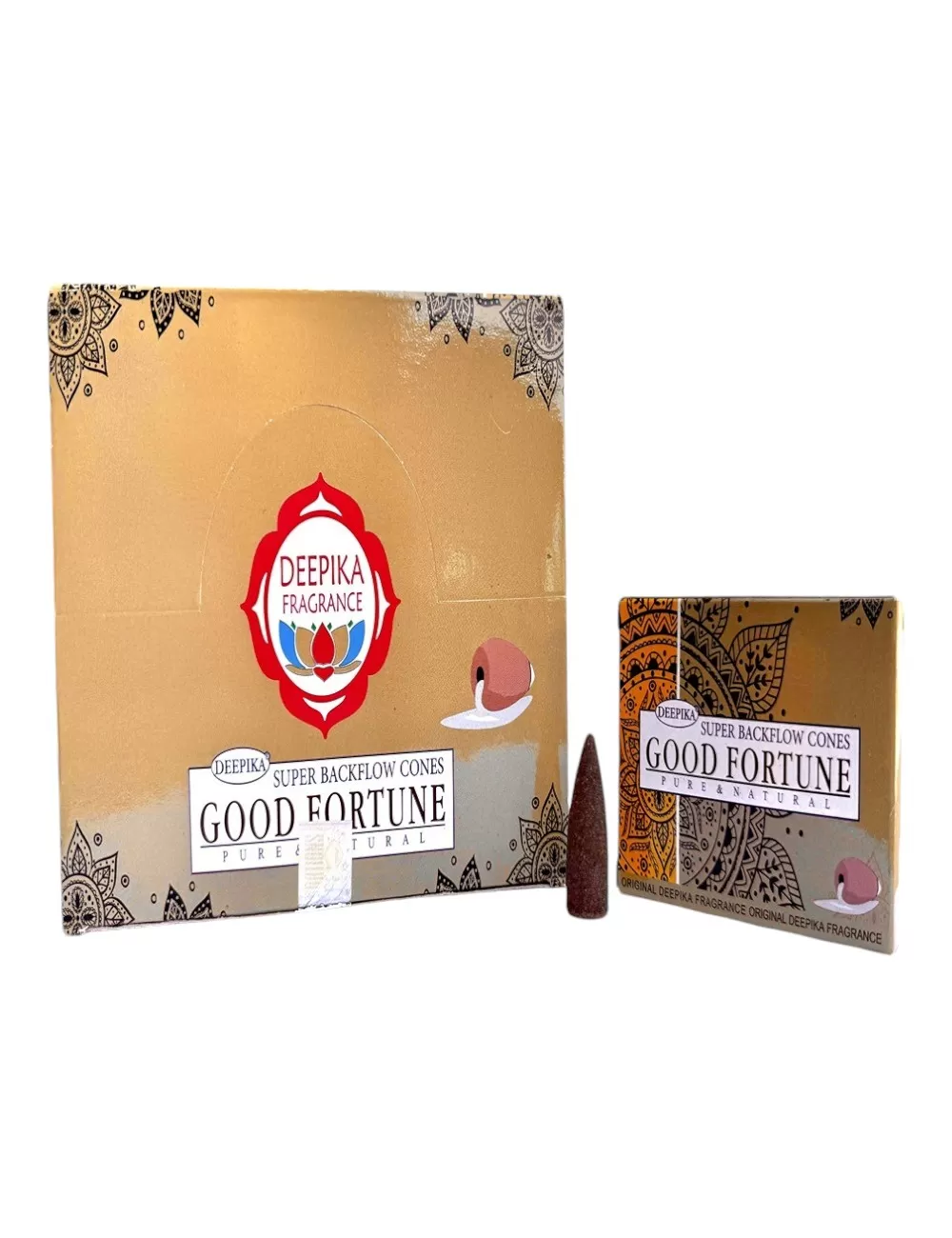 DBC-5 : Deepika Good Fortune Super Backflow Dhoop Cones - 12 Packets Of 10 Cones Each