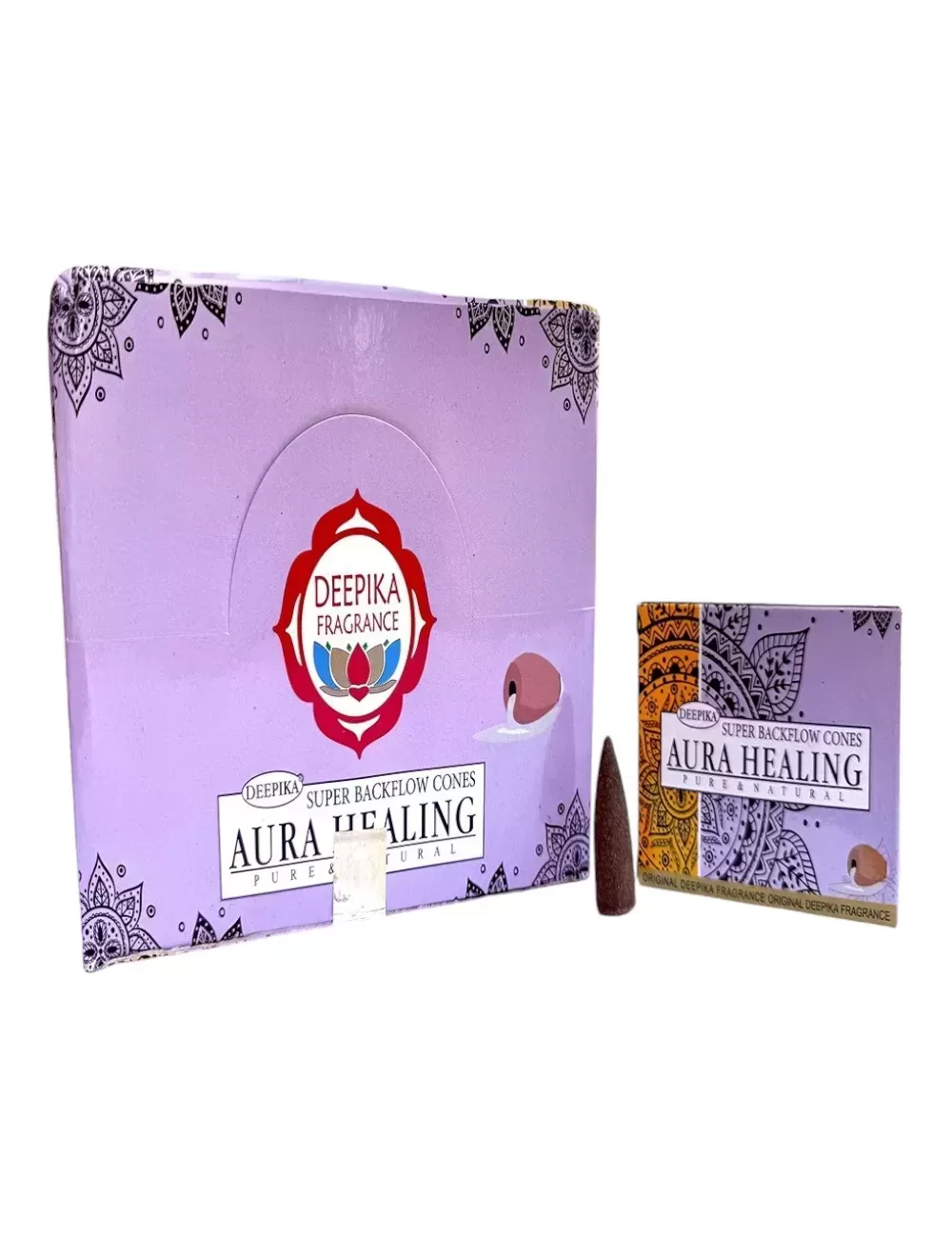 DBC-6 : Deepika Aura Healing Super Backflow Dhoop Cones - 12 Packets Of 10 Cones Each