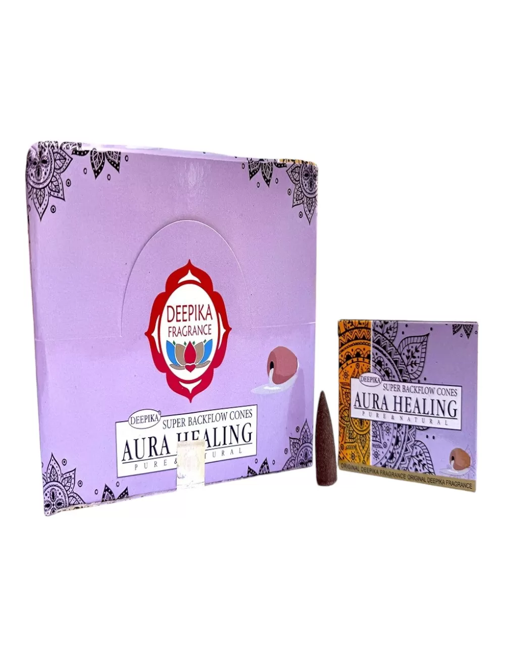 DBC-6 : Deepika Aura Healing Super Backflow Dhoop Cones - 12 Packets Of 10 Cones Each