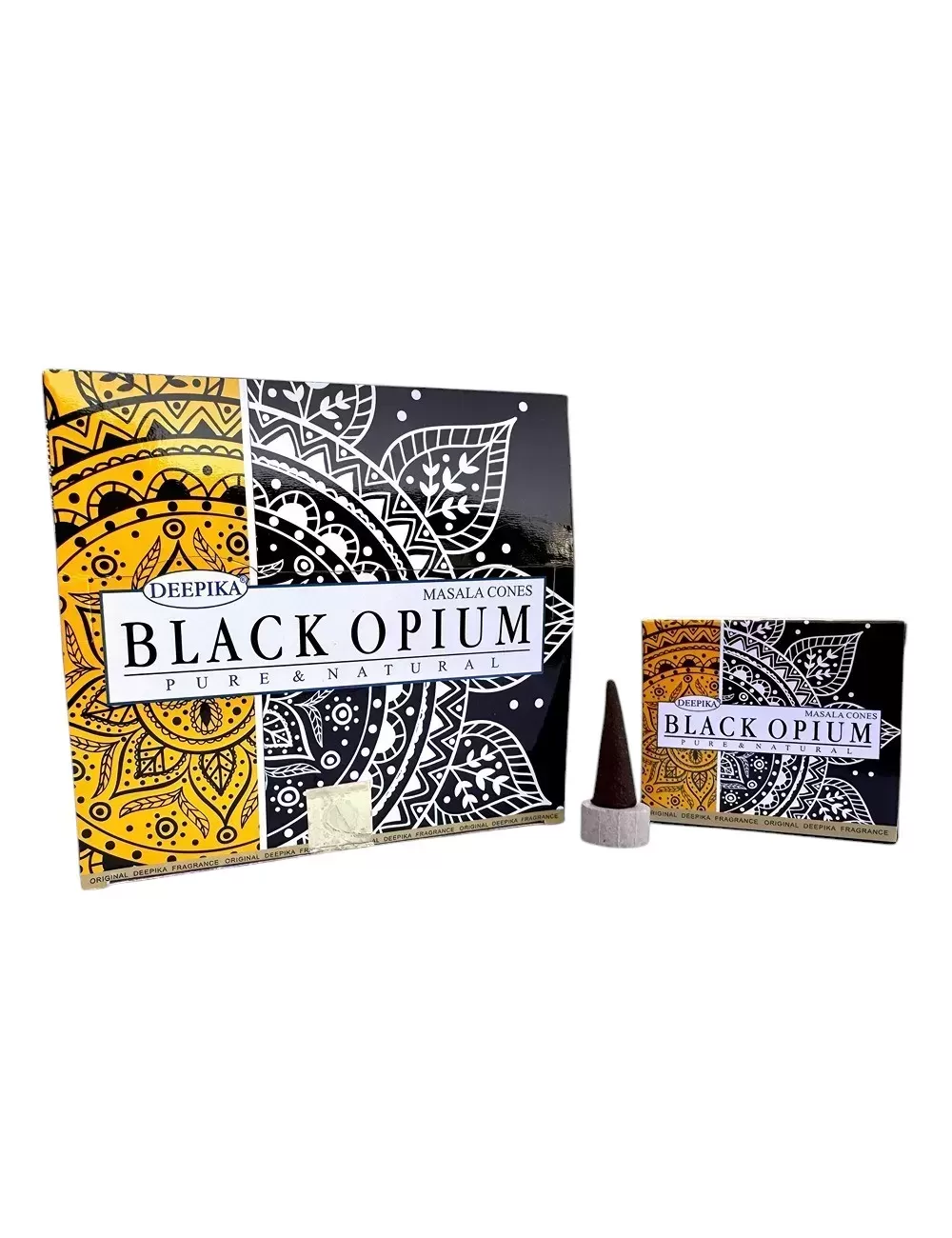 DC-2 : Deepika Black Opium Masala Cones - 8 Packets Of 10 Cones  and 1 Stand Each