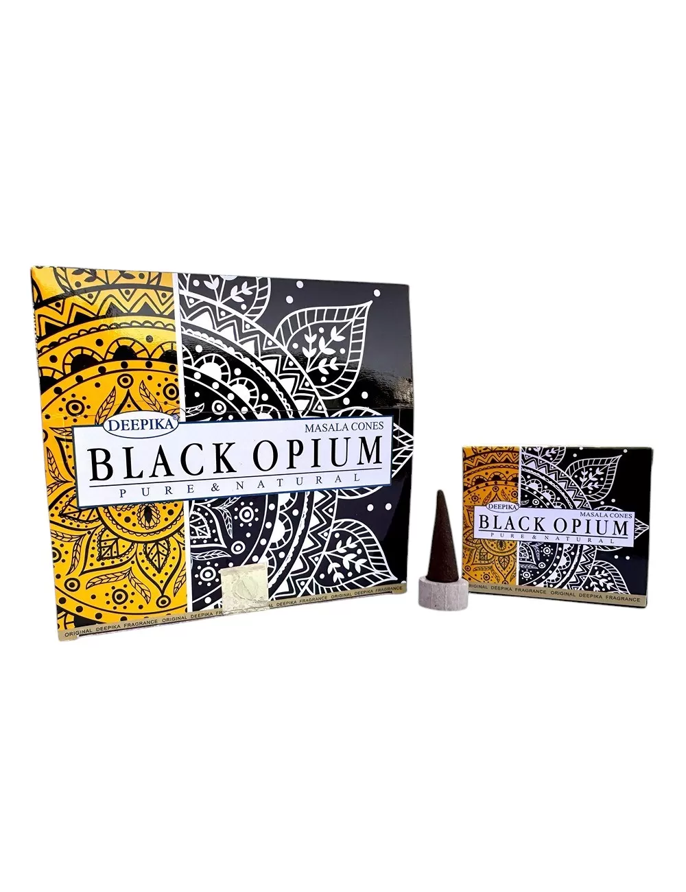 DC-2 : Deepika Black Opium Masala Cones - 8 Packets Of 10 Cones  and 1 Stand Each
