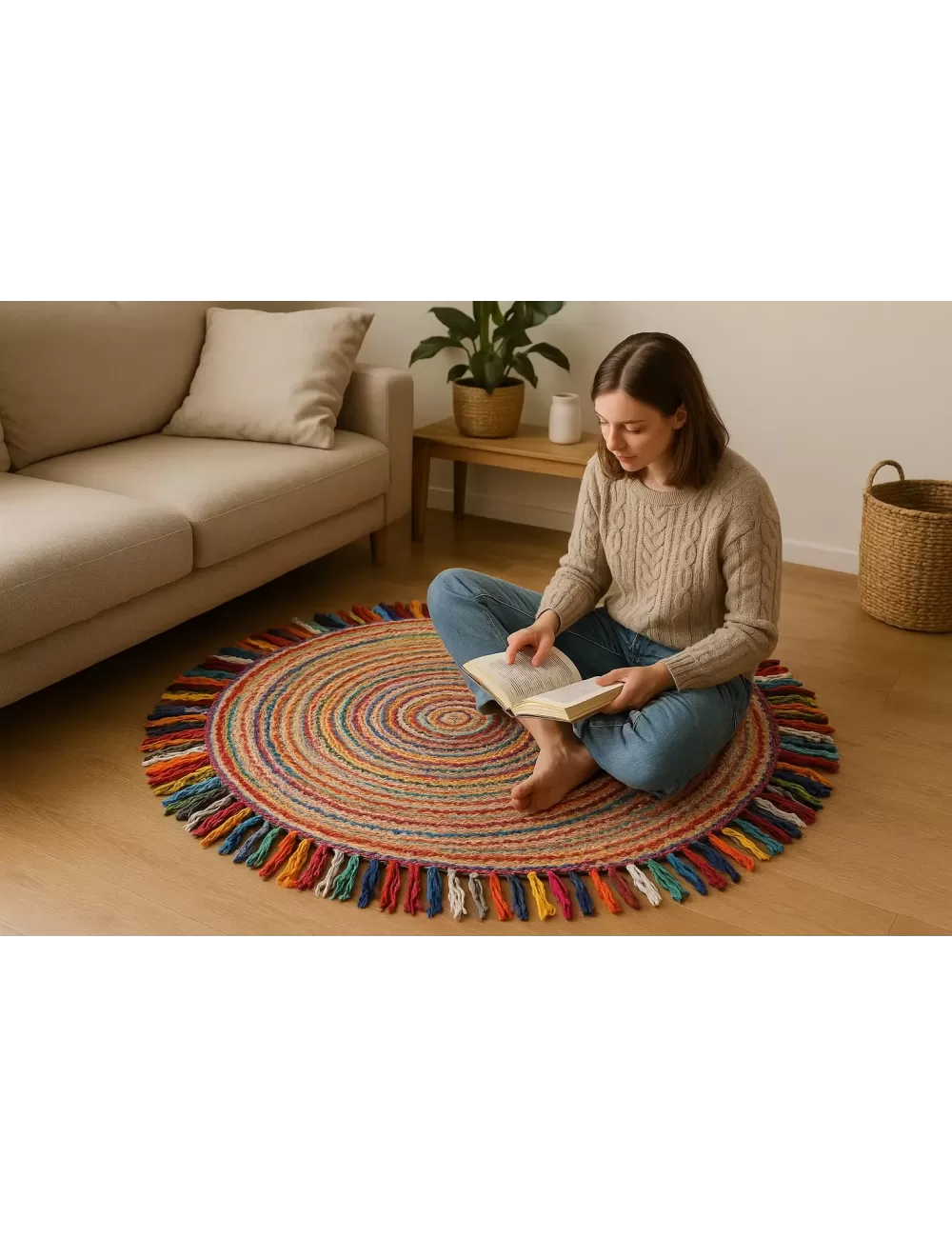 VR-03 : Jute Rug : 100 CM
