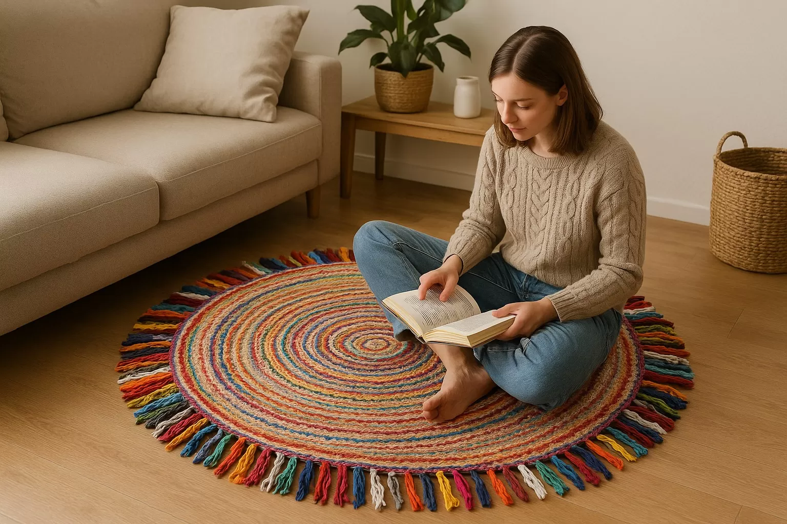 VR-03 : Jute Rug : 100 CM