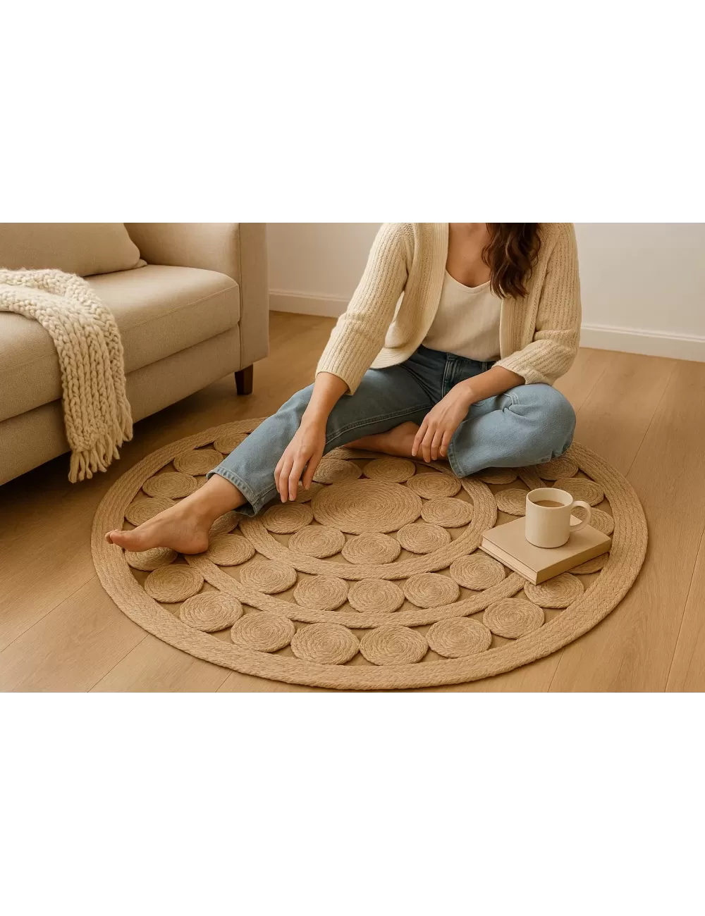 VR-04 : Jute Rug : 100 CM
