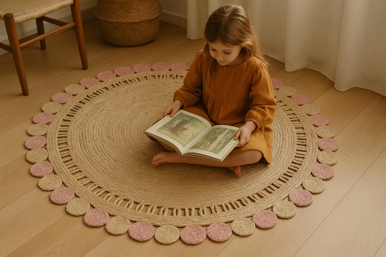 VR-07 : Jute Rug : 120 CM