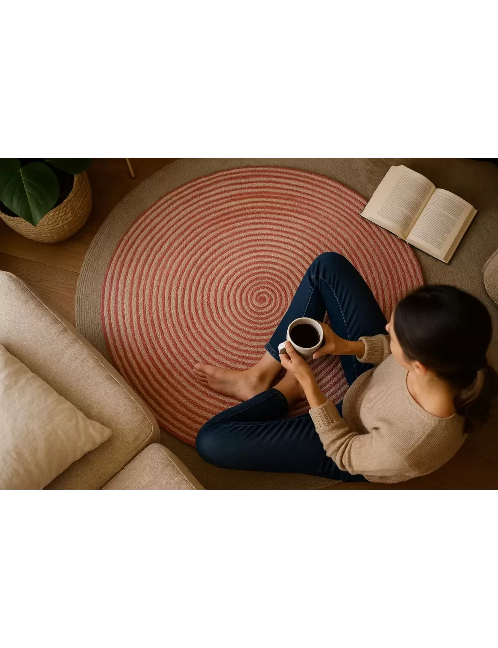 VR-08 : Jute Rug : 120 CM