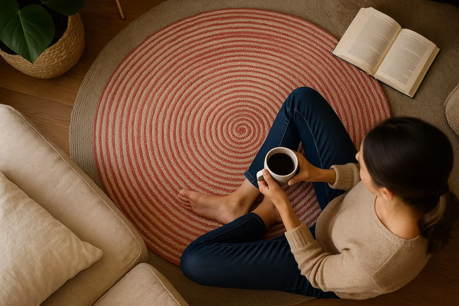 VR-08 : Jute Rug : 120 CM