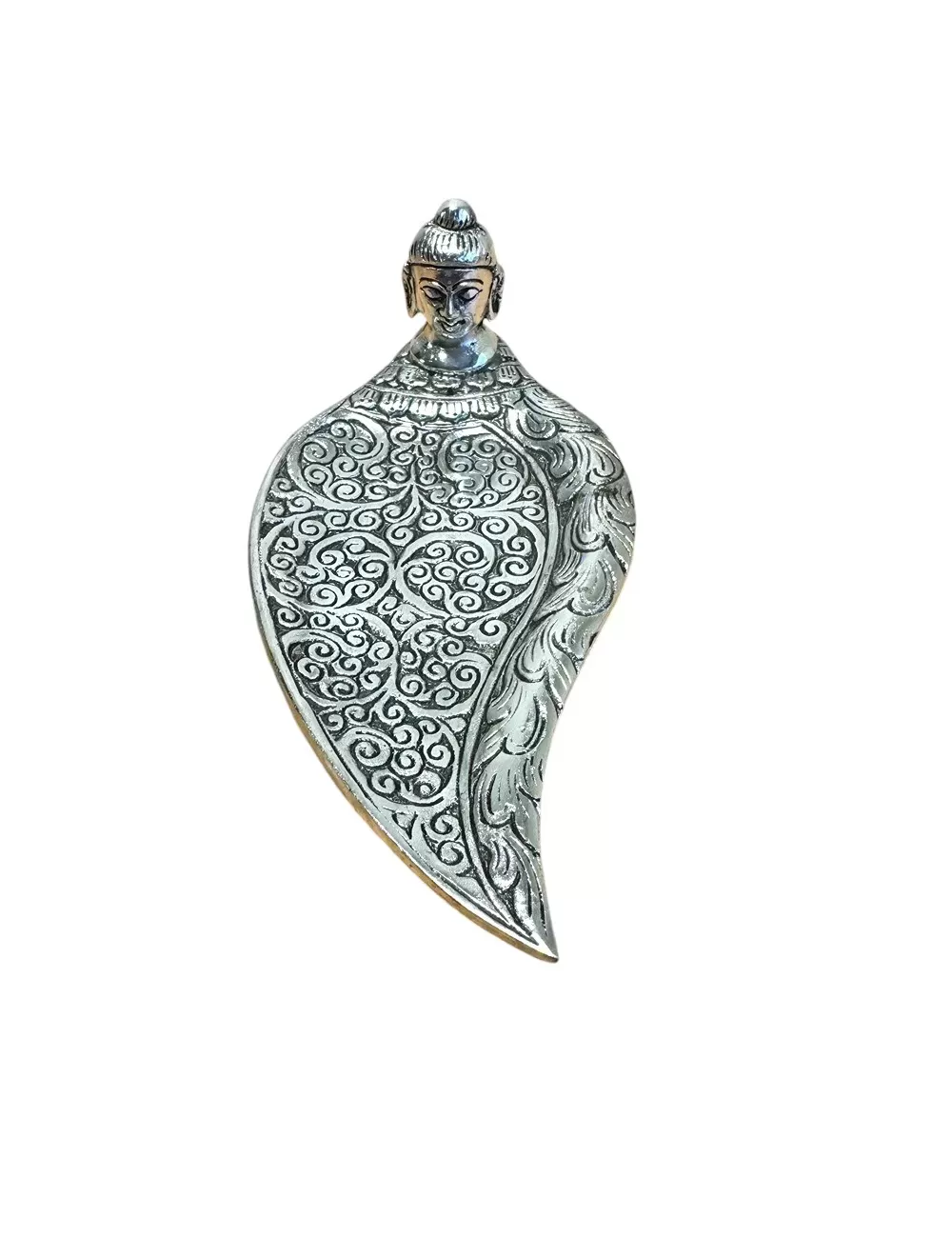 SIH-26: Aluminum Ash catcher - Buddha Head with Leaf