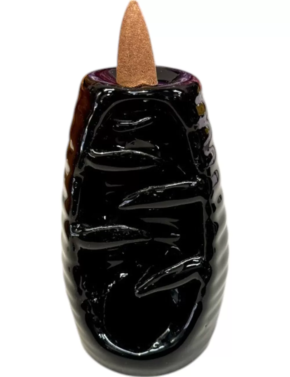SBH-1 : Ceramic - Cascade Backflow Smoke Incense Burner - Box includes a free Pack of Backflow Cones