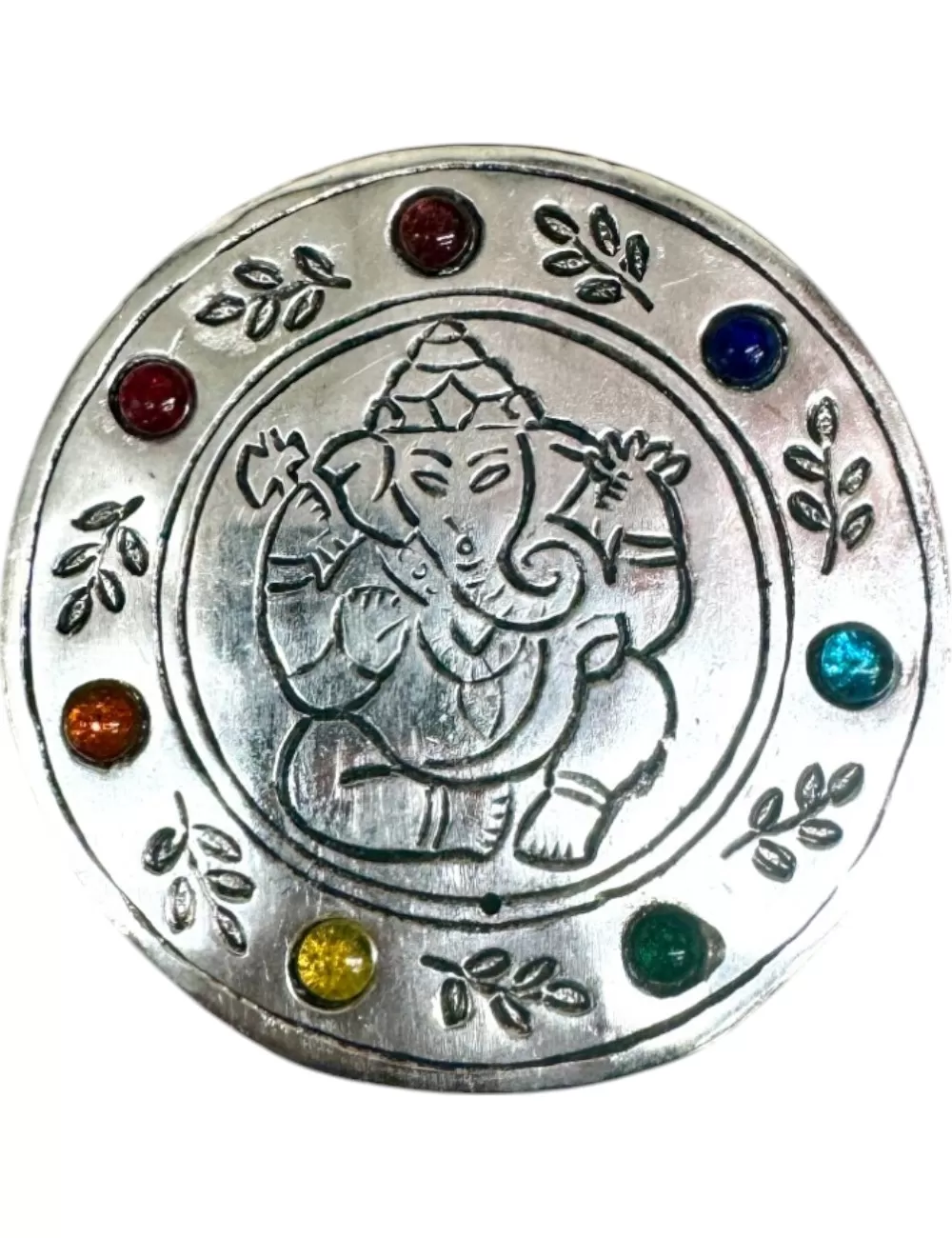 TBD: Aluminum Incense Burner - Ganesha With 7 Chakra Beads