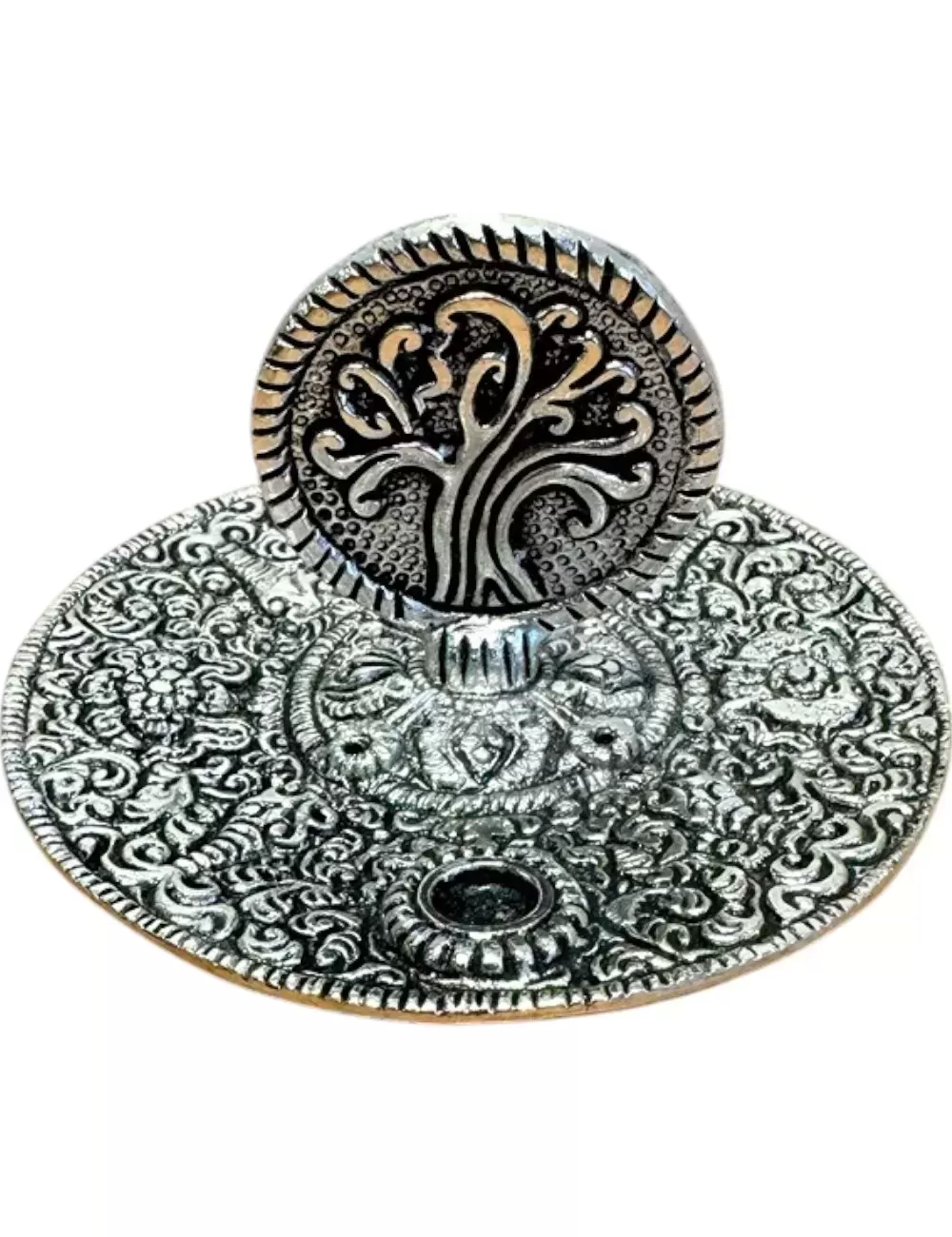 TBD: Aluminum Incense Holder - Tree of Life Round