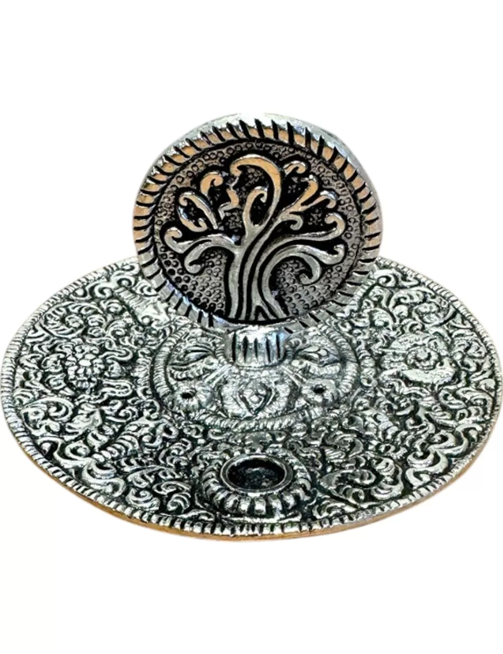 TBD: Aluminum Incense Holder - Tree of Life Round