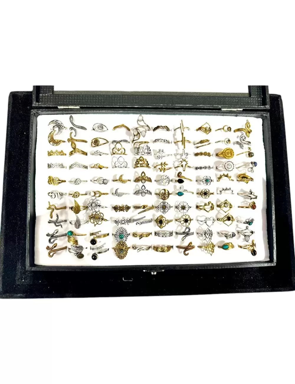 Tray 1: Box of 100 Rings - Assorted