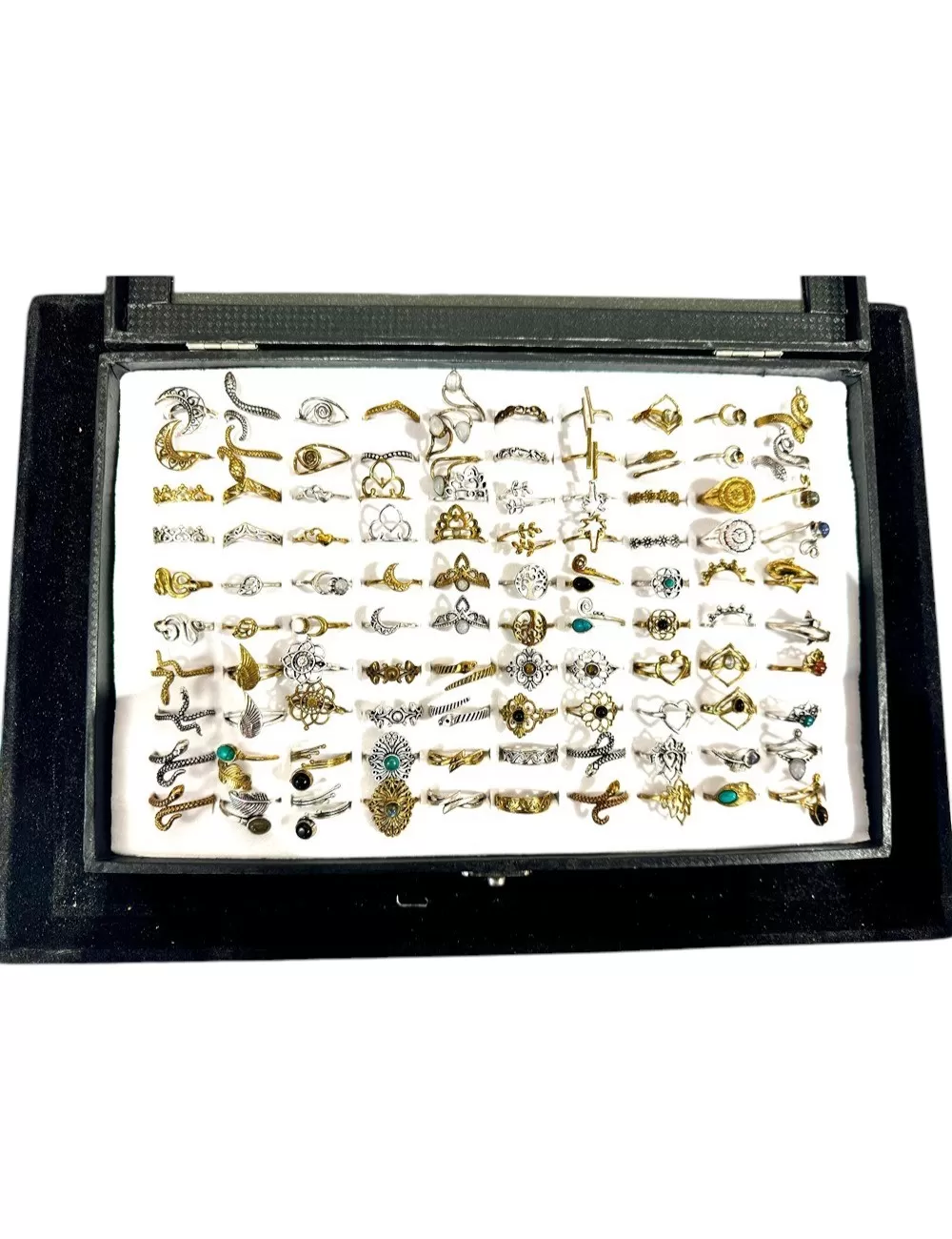 Tray 1: Box of 100 Rings - Assorted