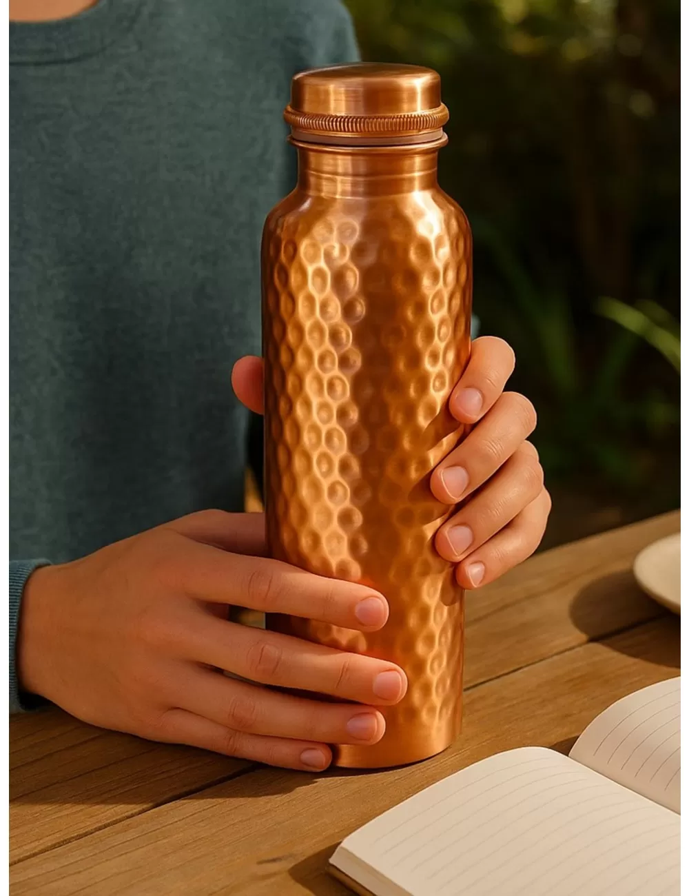 Pure Copper | Hammered Copper Bottle