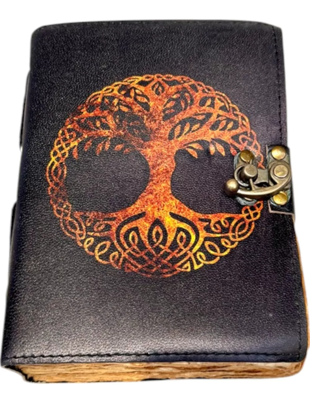 Antique Handmade : Tree of Life Print Leather Diary : 13X18 cms