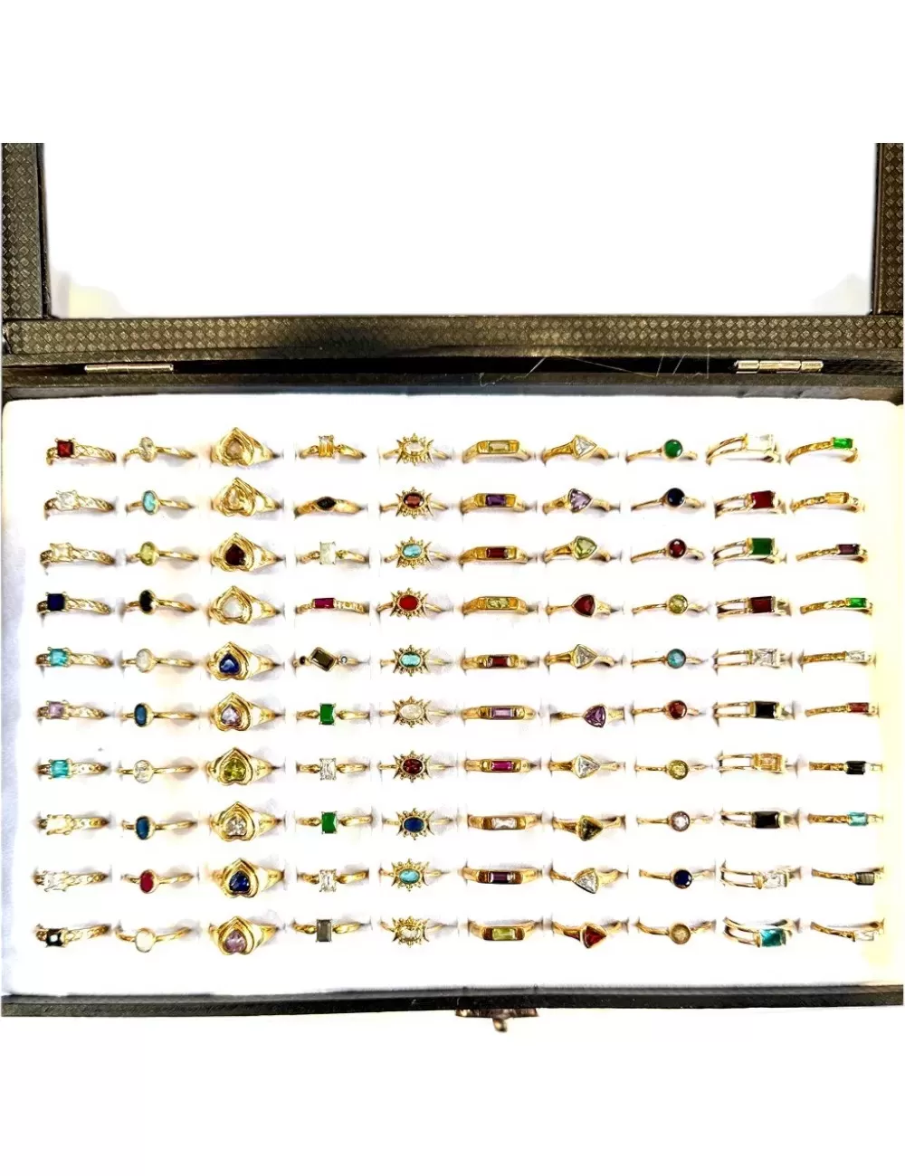 Tray 2 : Box of 100 Rings - Assorted Gold Color Rings