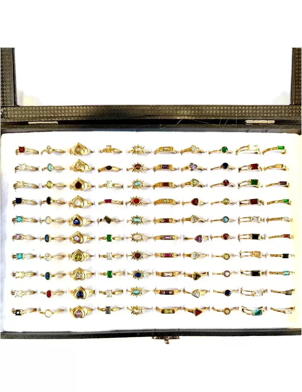 Tray 2 : Box of 100 Rings - Assorted Gold Color Rings