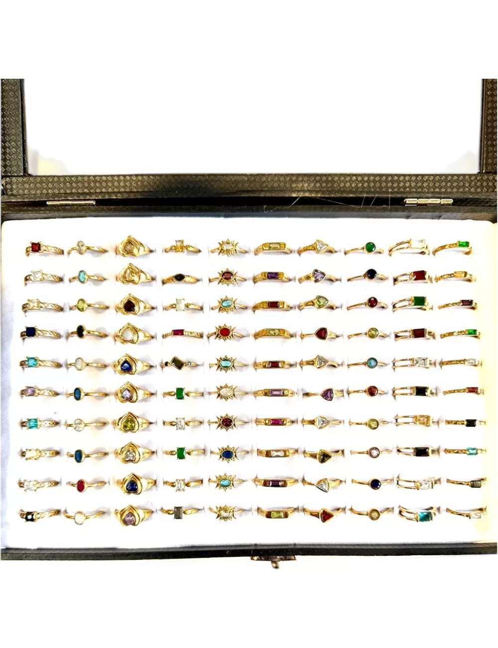 Tray 2 : Box of 100 Rings - Assorted Gold Color Rings